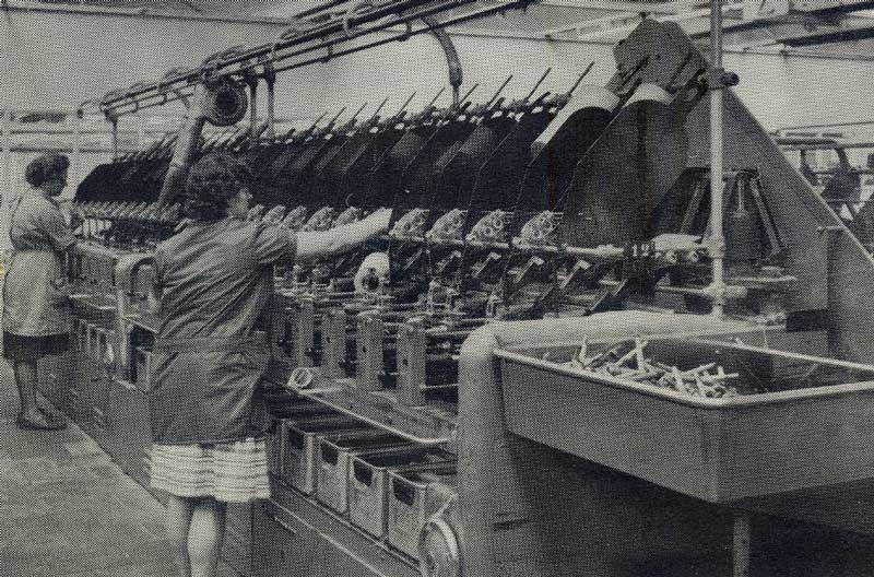 Spoelderij textielfabriek De Haes Mierlo, 1965 (bron: Heemkundekring Myerle)